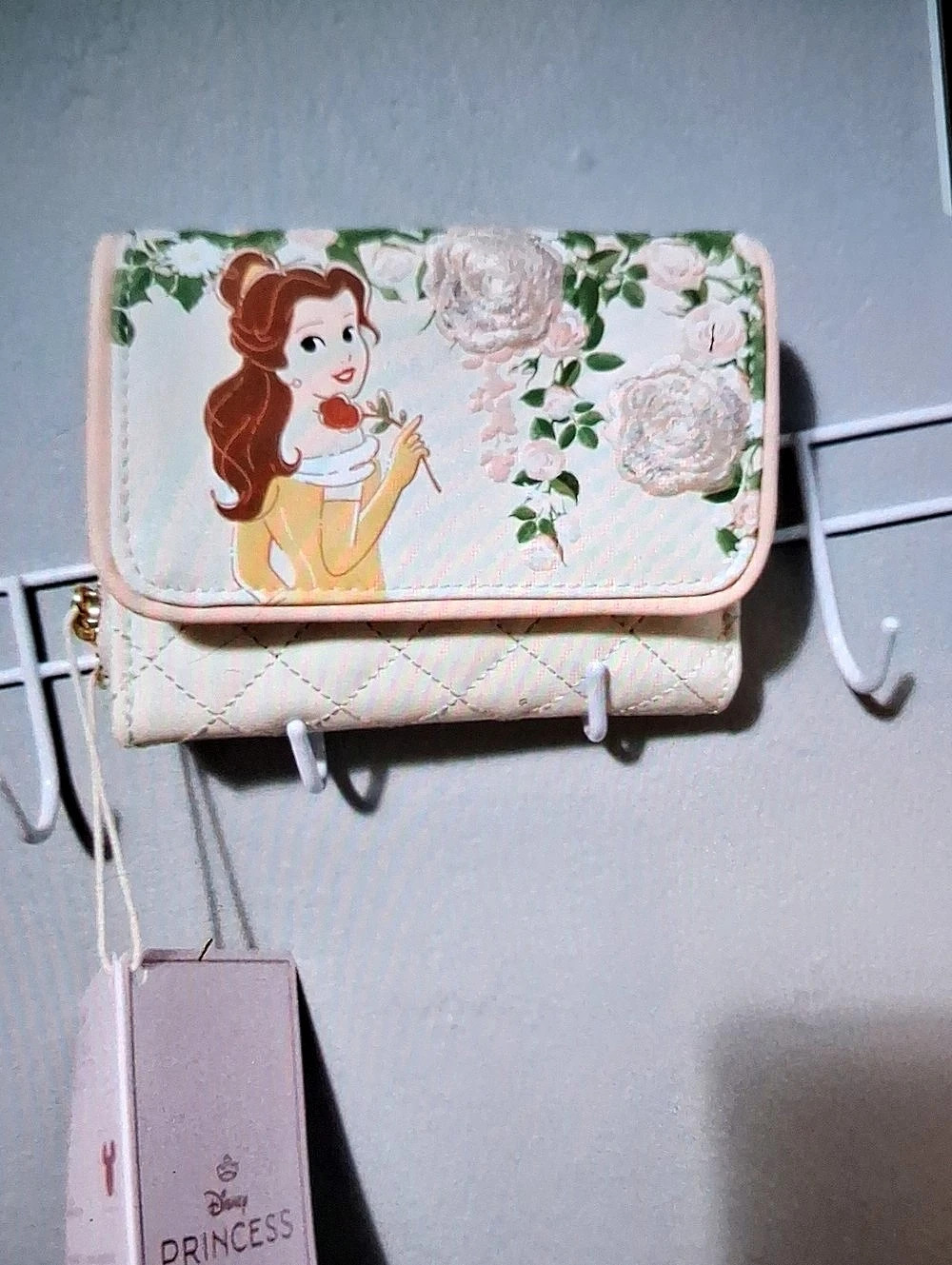 Loungefly Belle Tea Time Roses Wallet Floral Pink & Green